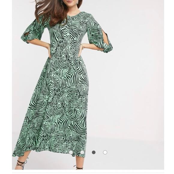 Closet Split Sleeve Animal Print Dress NEW US 8 - Picture 1 of 8